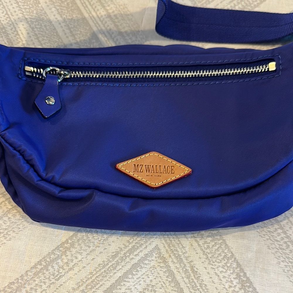 MZ WALLACE Women’s Purple Belt Bag with Silver Zippers - Picture 4 of 6